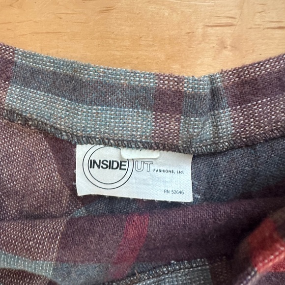 Vintage wool plaid skirt - Picture 2 of 2